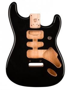 099-7103-706 Fender Deluxe Series Stratocaster Alder Guitar Body Black 0997103706